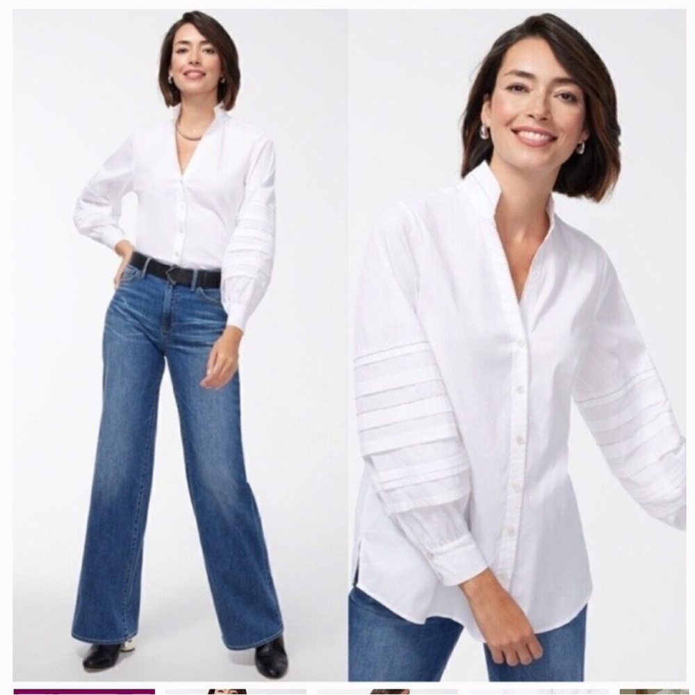 Chico's Poplin Tunic with Chain Detail